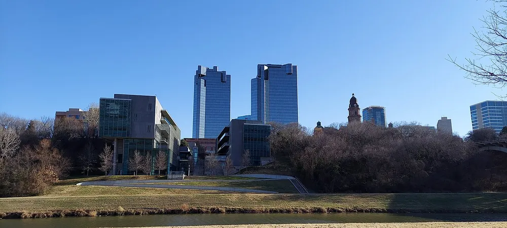 Downtown Fort Worth skyline seen from across the Trinity River